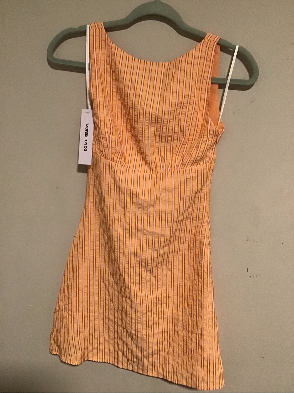 Princess Polly Yellow & White Striped Mini Dress